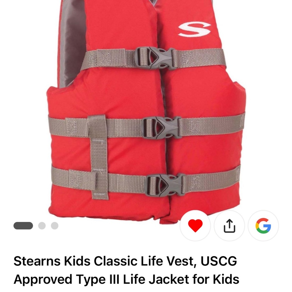 Stearns Kids Classic Red Life Vest
